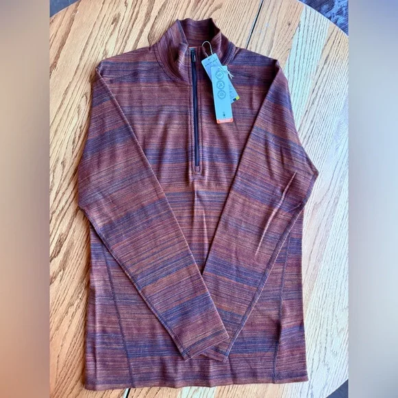 Smartwool Men's Merino 250 Pattern 1/4 Zip Base Layer 100% Merino Wool - Large - Picture 4 of 6